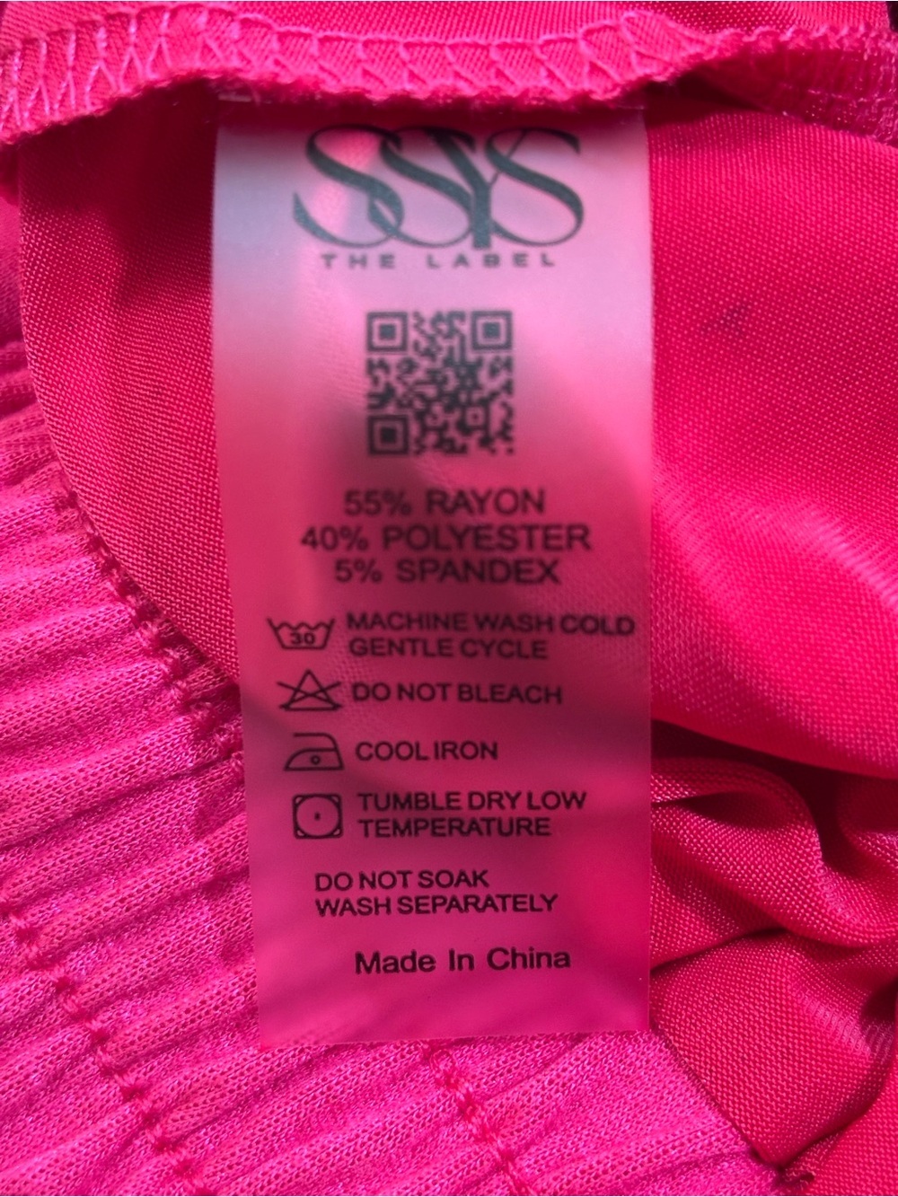 SSYS The Label, Mini Skirt, Fuchsia Hot Pink Mini Skirt, Buttery Soft, Small - Picture 7 of 7